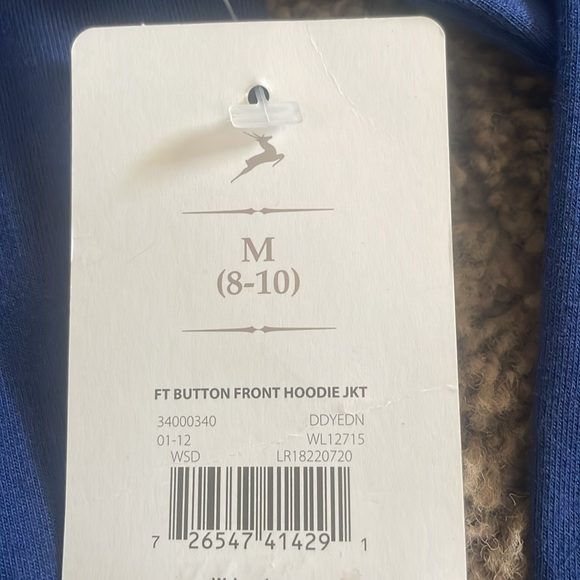 NWTs Ladies White Stag blue hooded jacket Sz Medium (8-10) - Picture 6 of 8